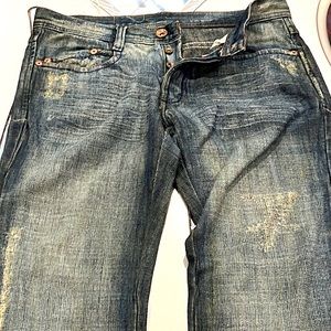 Awesome EXO jeans distressed 32-33